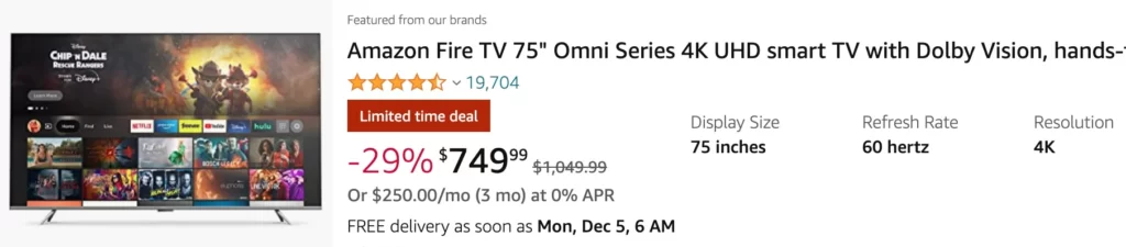 Amazon Fire TV Deal